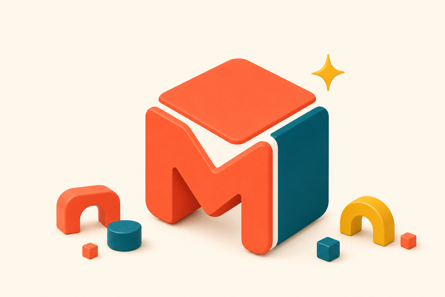 A colorful three-dimensional More Than Mini emblem surrounded by playful miniature shapes.